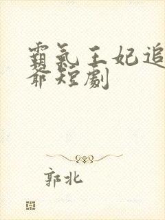 霸气王妃追妻王爷短剧