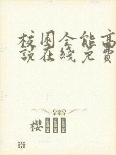 校园全能高手小说在线免费封面