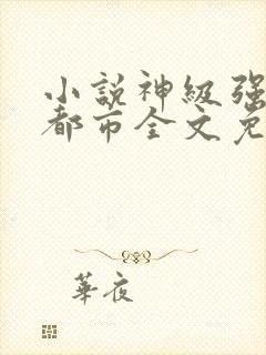 小说神级强者在都市全文免费阅读