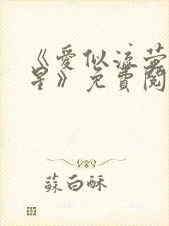 《爱似流萤爱繁星》免费阅读