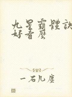 九星霸体诀小说好看么