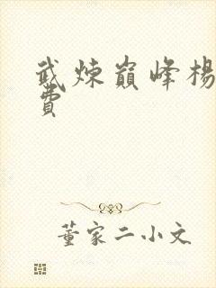 武炼巅峰杨开免费