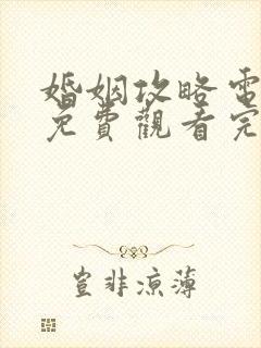 婚姻攻略电视剧免费观看完整版高清