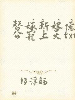 替嫁新娘亿万老公宠上天txt全集下载