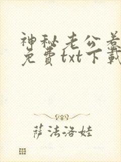 神秘老公惹不起免费txt下载封面