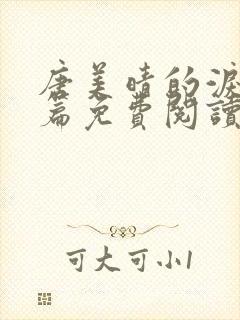 唐美晴的泪番外篇免费阅读封面