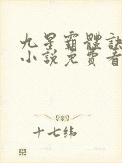 九星霸体诀龙尘小说免费看封面