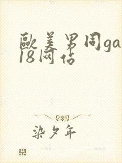 欧美男同gay18网站