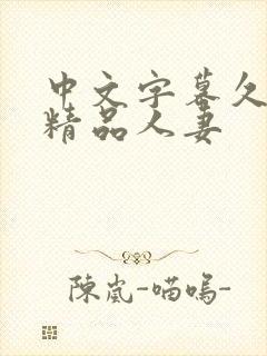 中文字幕久久久精品人妻