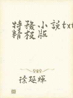 特务小说txt精校版封面