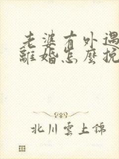老婆有外遇了要离婚怎么挽回