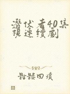 潜伏者40集电视连续剧