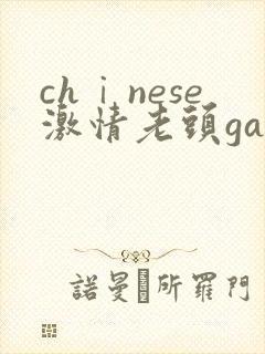 chⅰnese激情老头gaygaygay封面