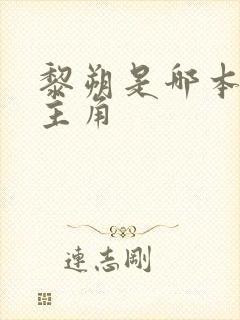 黎朔是哪本小说主角