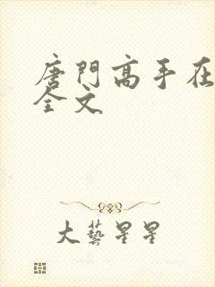 唐门高手在异世全文