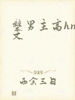 双男主高hnp文
