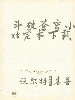 斗破苍穹小说txt完本下载