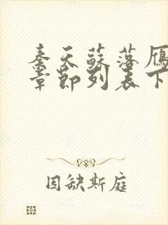 秦天苏落雁最新章节列表下载