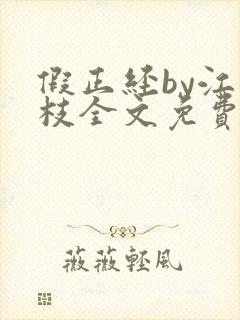假正经by江愿枝全文免费阅读封面