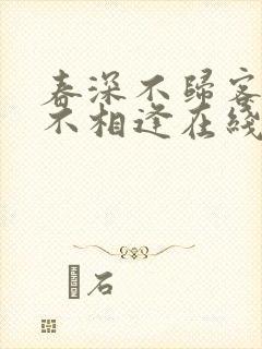 春深不归客清梦不相逢在线阅读
