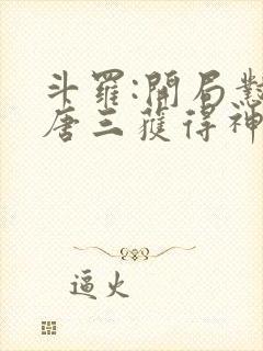 斗罗:开局怼哭唐三获得神级武魂