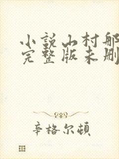 小说山村那点事完整版未删减小说