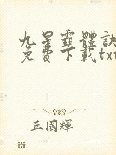 九星霸体诀全文免费下载txt封面