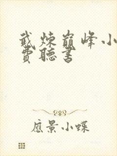 武炼巅峰小说免费听书
