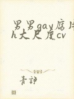 男男gay腐片h大尺度cv