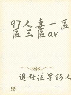 97人妻一区二区三区av