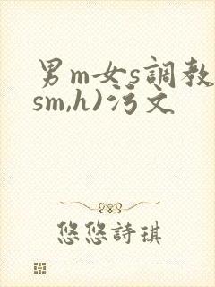 男m女s调教(sm,h)污文封面