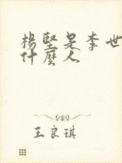 杨坚是李世民的什么人封面