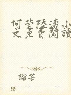 何莹陆涛小说全文免费阅读封面
