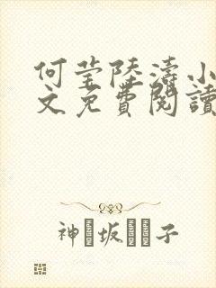 何莹陆涛小说全文免费阅读封面