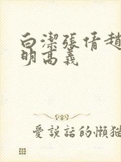 白洁张倩赵敏李明高义