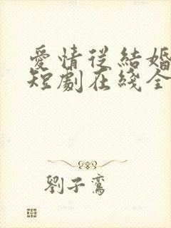 爱情从结婚开始短剧在线全集免费