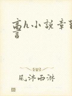 高h小说章节古言