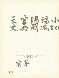 天官赐福小说全文无删减txt封面
