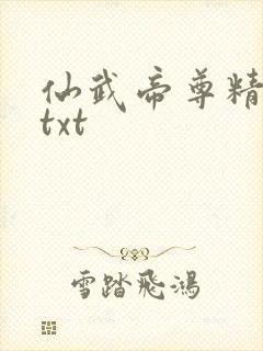 仙武帝尊精校版txt