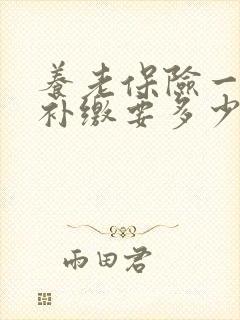 养老保险一次性补缴要多少钱