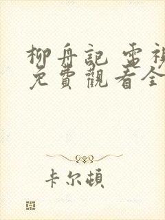 柳舟记 电视剧免费观看全集高清封面