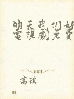 明天我们好好过电视剧免费观看