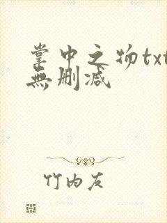 掌中之物txt无删减