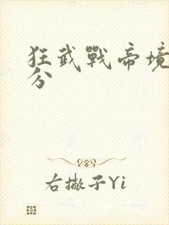 狂武战帝境界划分