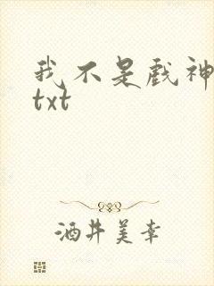 我不是戏神网盘txt封面