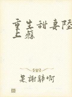 重生甜妻陆少宠上瘾