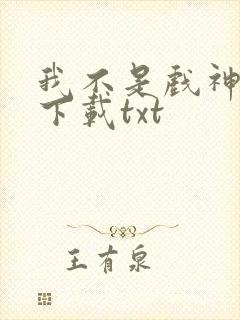 我不是戏神小说下载txt