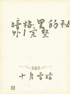 暗格里的秘密番外1完整