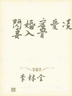闪婚蜜爱凌总宠妻入骨