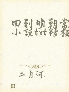 回到明朝当王爷小说txt精校版